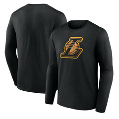 Black Los Angeles Lakers Hardwood Long Sleeve T-Shirt | NBA