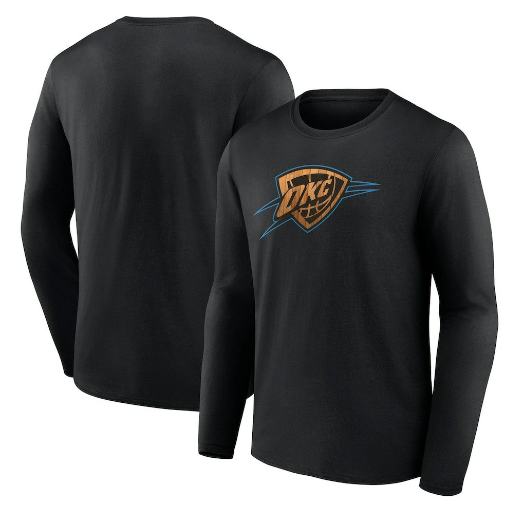 Black Oklahoma City Thunder Hardwood Long Sleeve T-Shirt | NBA