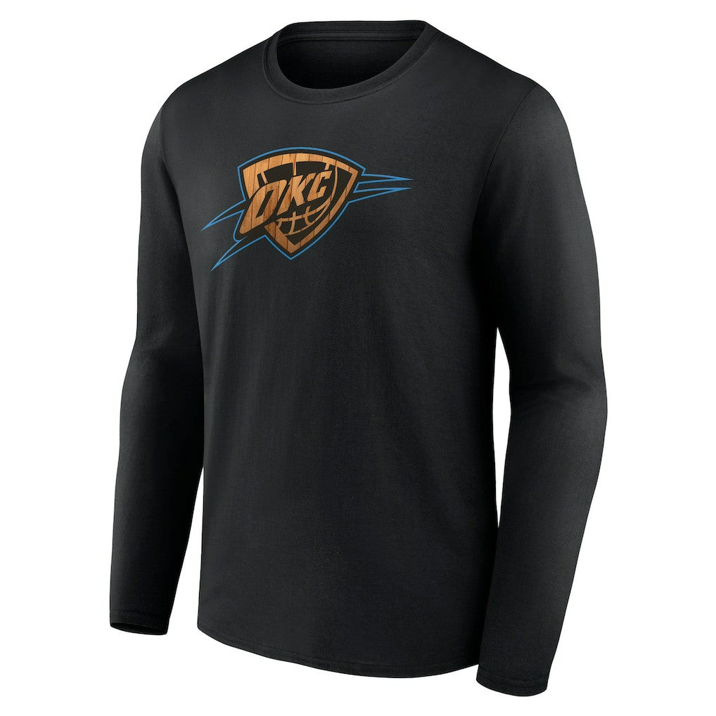 Black Oklahoma City Thunder Hardwood Long Sleeve T-Shirt | NBA