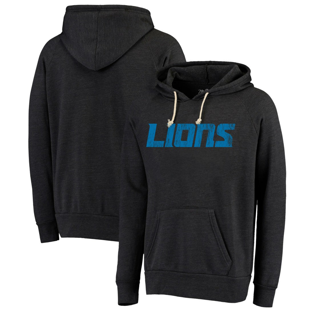 Detroit Lions Majestic Threads Raglan Tri-Blend Pullover Hoodie | NFL New