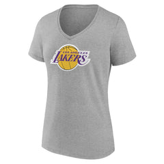 Gray Los Angeles Lakers Women's Alternate Logo V-Neck T-Shirt | NBA