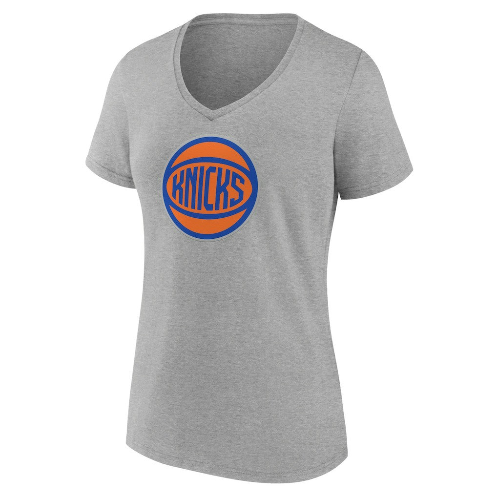 Gray New York Knicks Women's Alternate Logo V-Neck T-Shirt | NBA