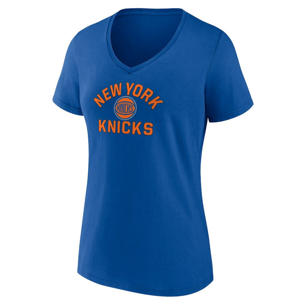 Blue New York Knicks Women's Overtime V-Neck T-Shirt | NBA
