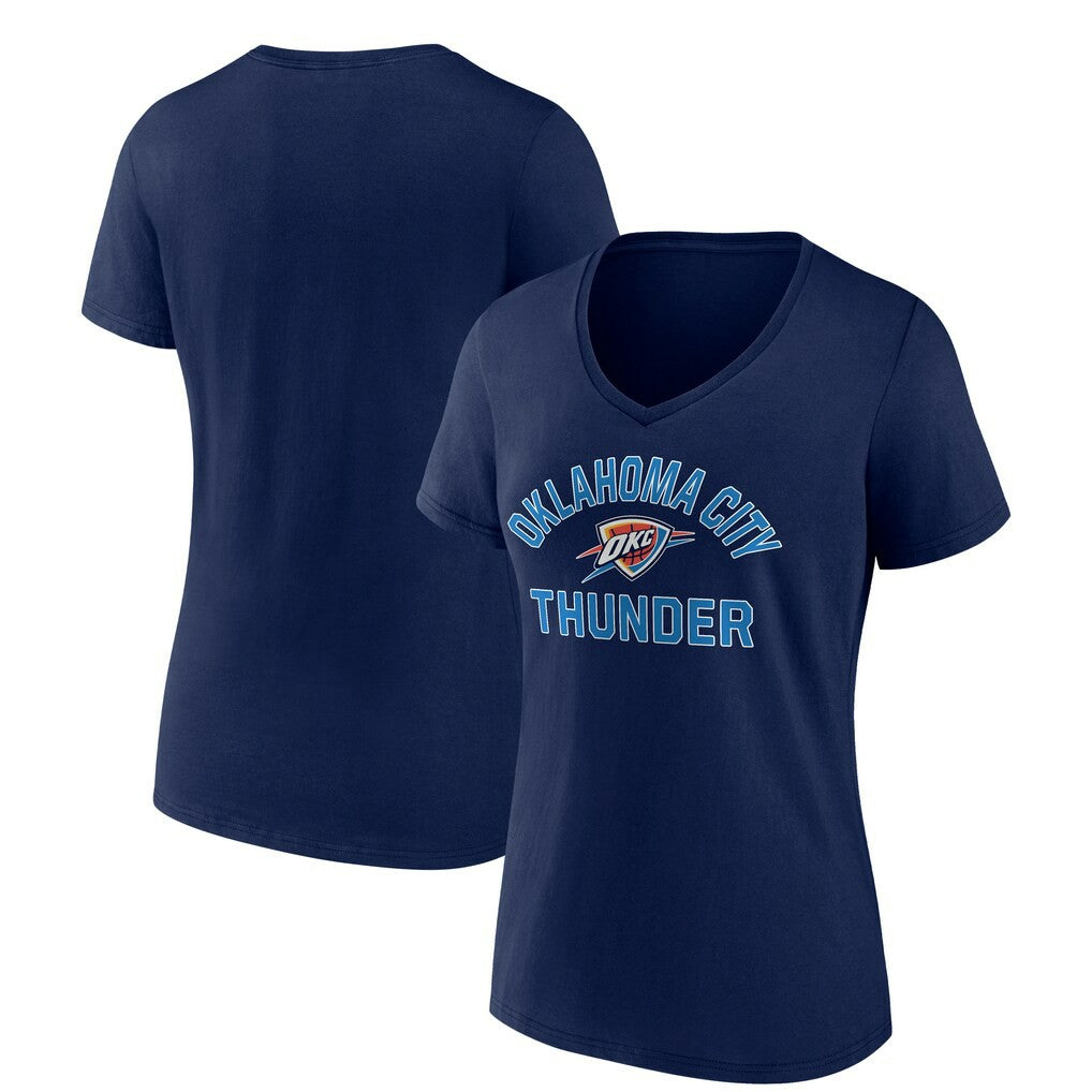 Navy Oklahoma City Thunder Women's Overtime V-Neck T-Shirt | NBA