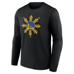 Black Golden State Warriors Filipino Heritage Long Sleeve T-Shirt sale | NBA