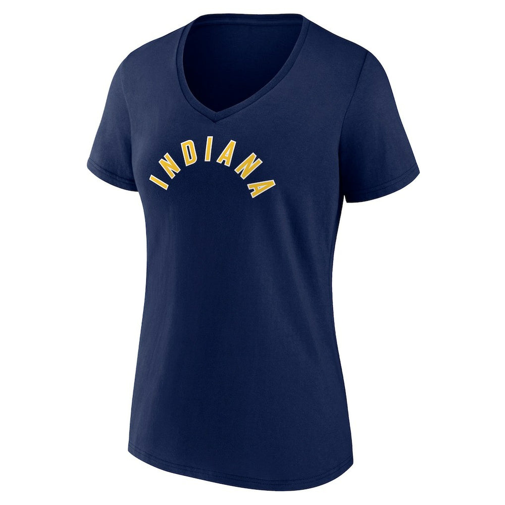 Navy Indiana Pacers Women's Wordmark Team V-Neck T-Shirt | NBA