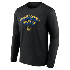 Black Golden State Warriors Japanese Heritage Long Sleeve T-Shirt sale | NBA