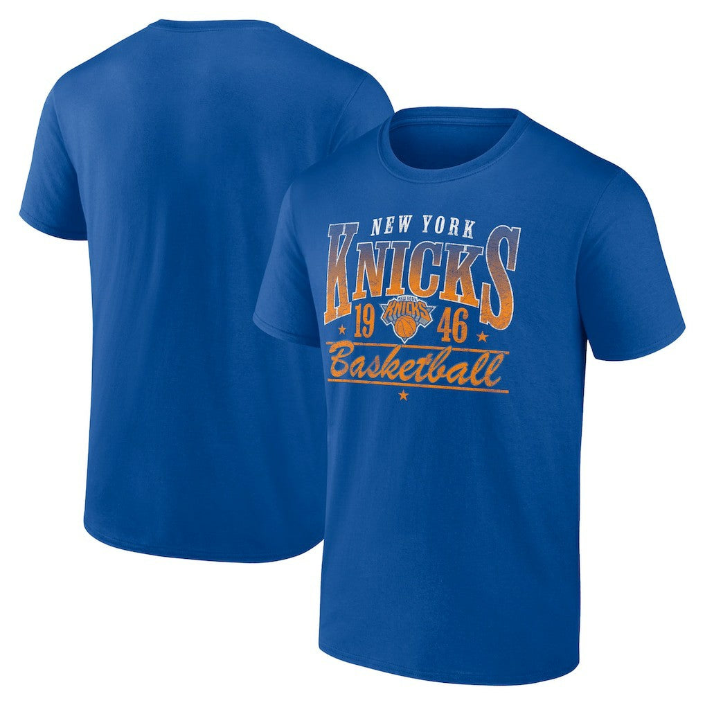 Blue New York Knicks Give And Go Play T-Shirt | NBA