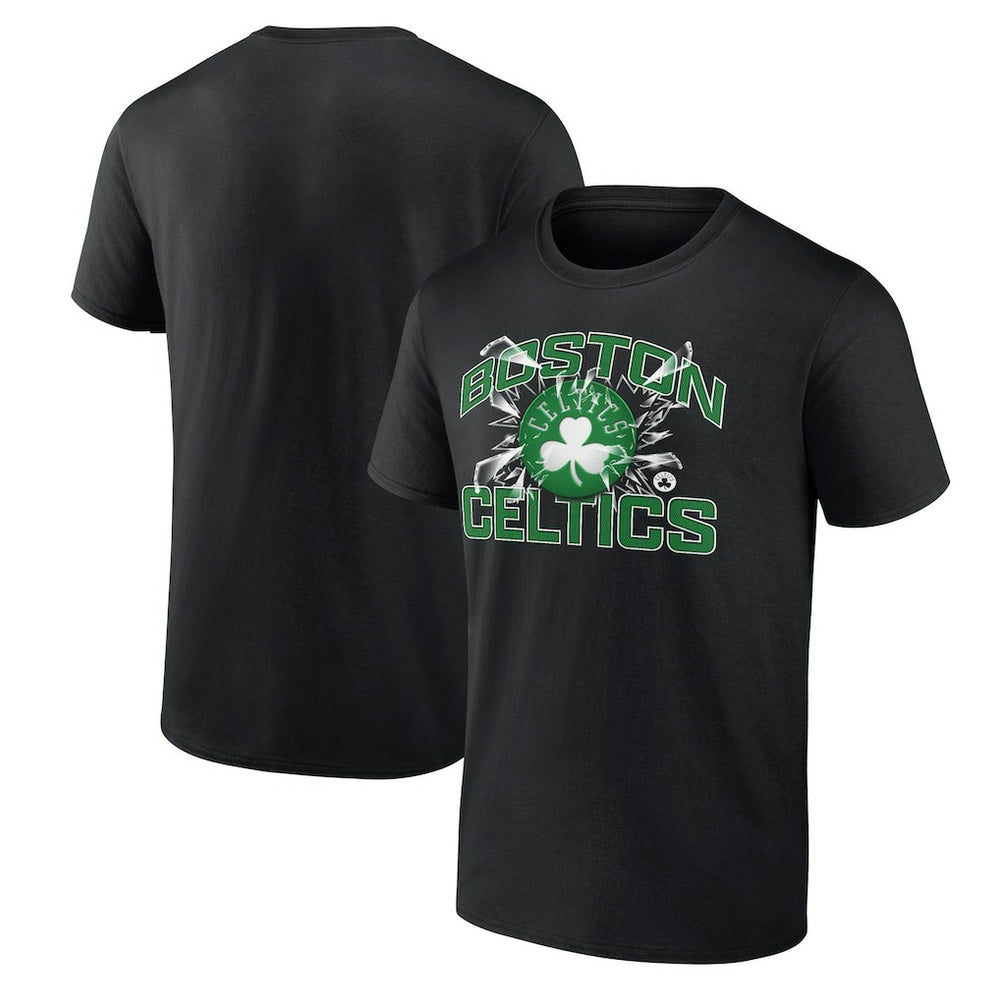 Black Boston Celtics Shattered T-Shirt | NBA