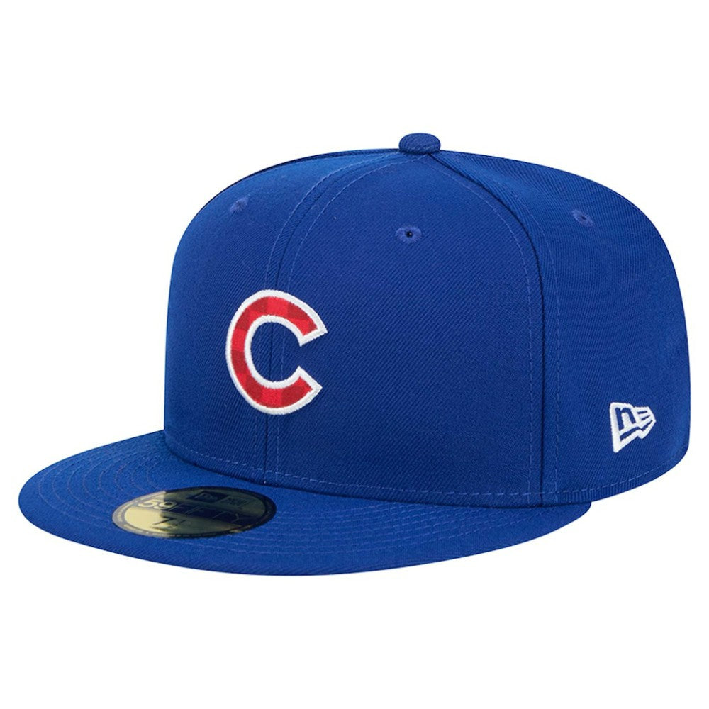 Chicago Cubs New Era Checkered Undervisor 59FIFTY Fitted Hat - MLB Hats