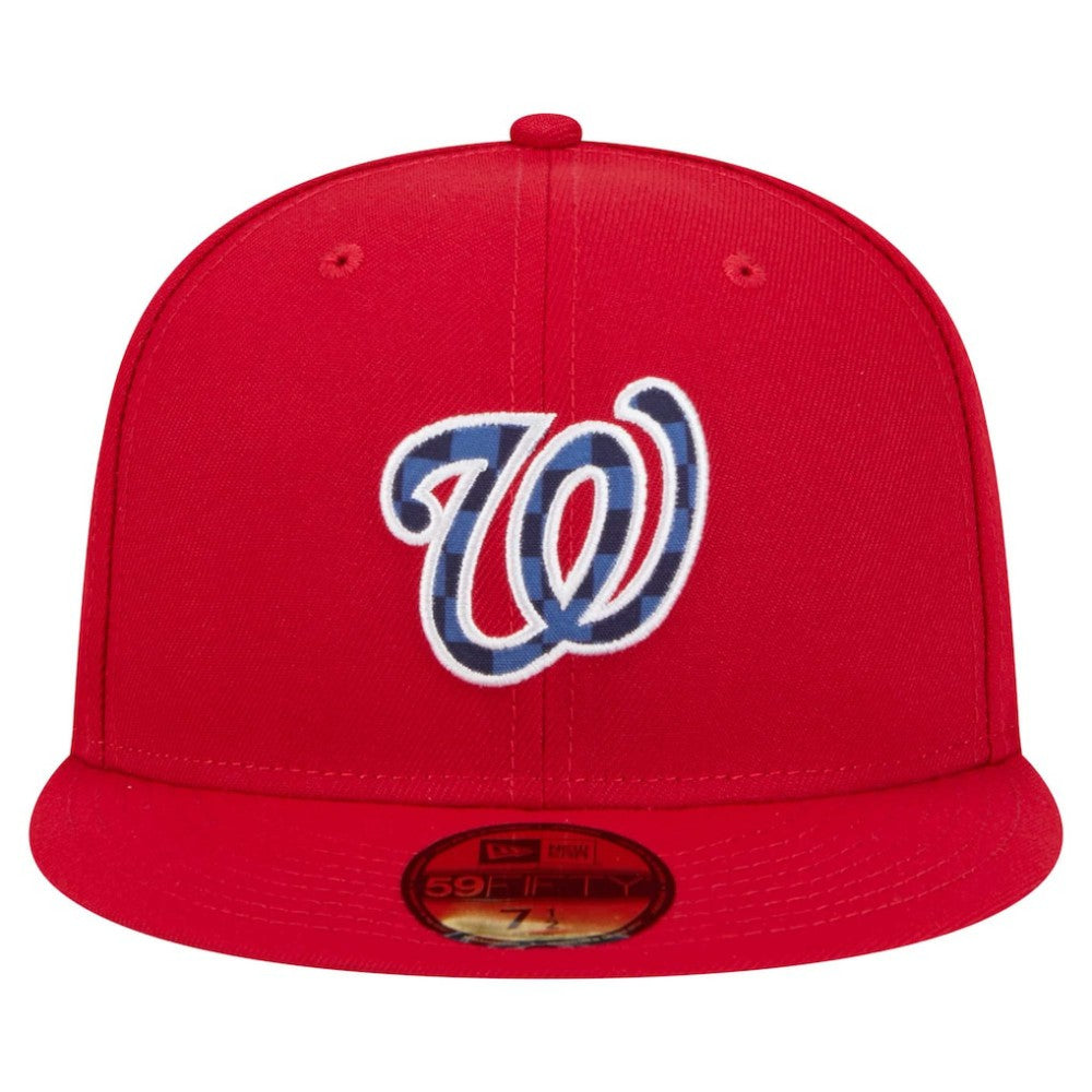 Washington Nationals New Era Checkered Undervisor 59FIFTY Fitted Hat - MLB Hats