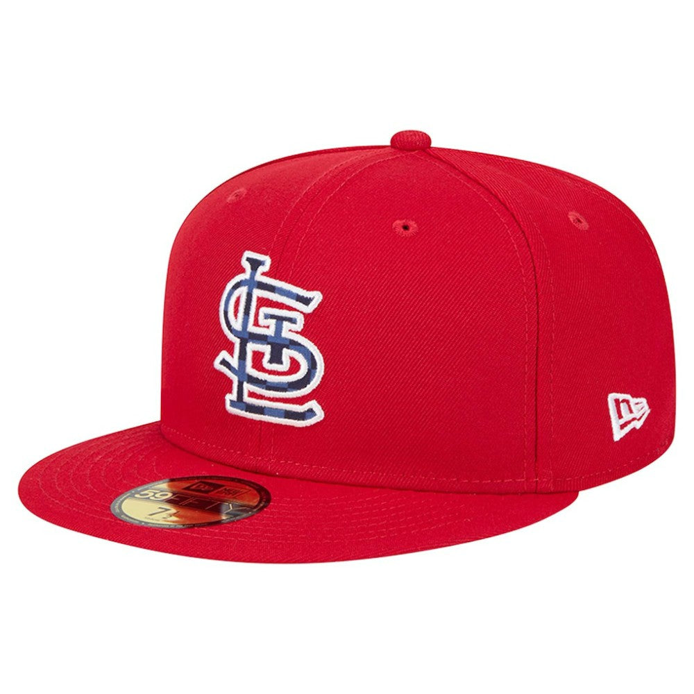 St. Louis Cardinals New Era Checkered Undervisor 59FIFTY Fitted Hat - MLB Hats