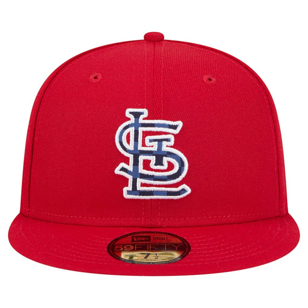 St. Louis Cardinals New Era Checkered Undervisor 59FIFTY Fitted Hat - MLB Hats