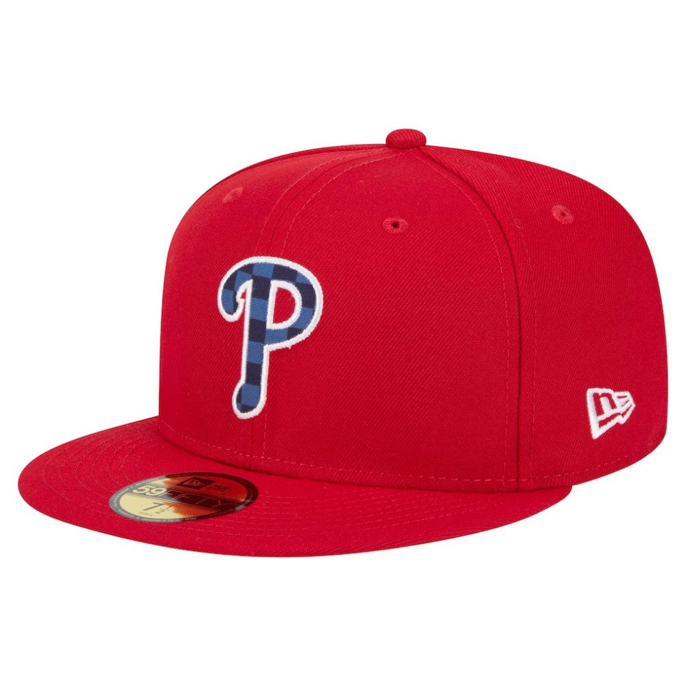 Philadelphia Phillies New Era Checkered Undervisor 59FIFTY Fitted Hat - MLB Hats