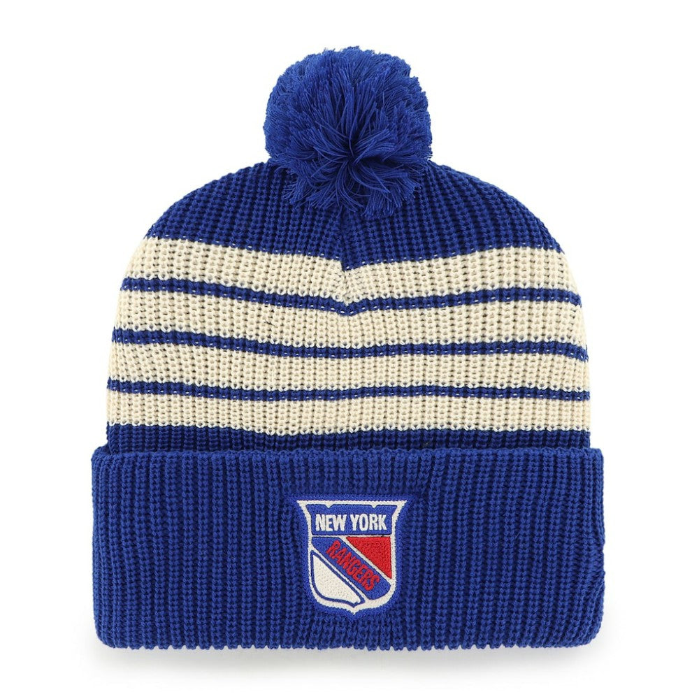 New York Rangers '47 Old Time Hockey Barn Cuffed Knit Hat with Pom -  NHL Hats