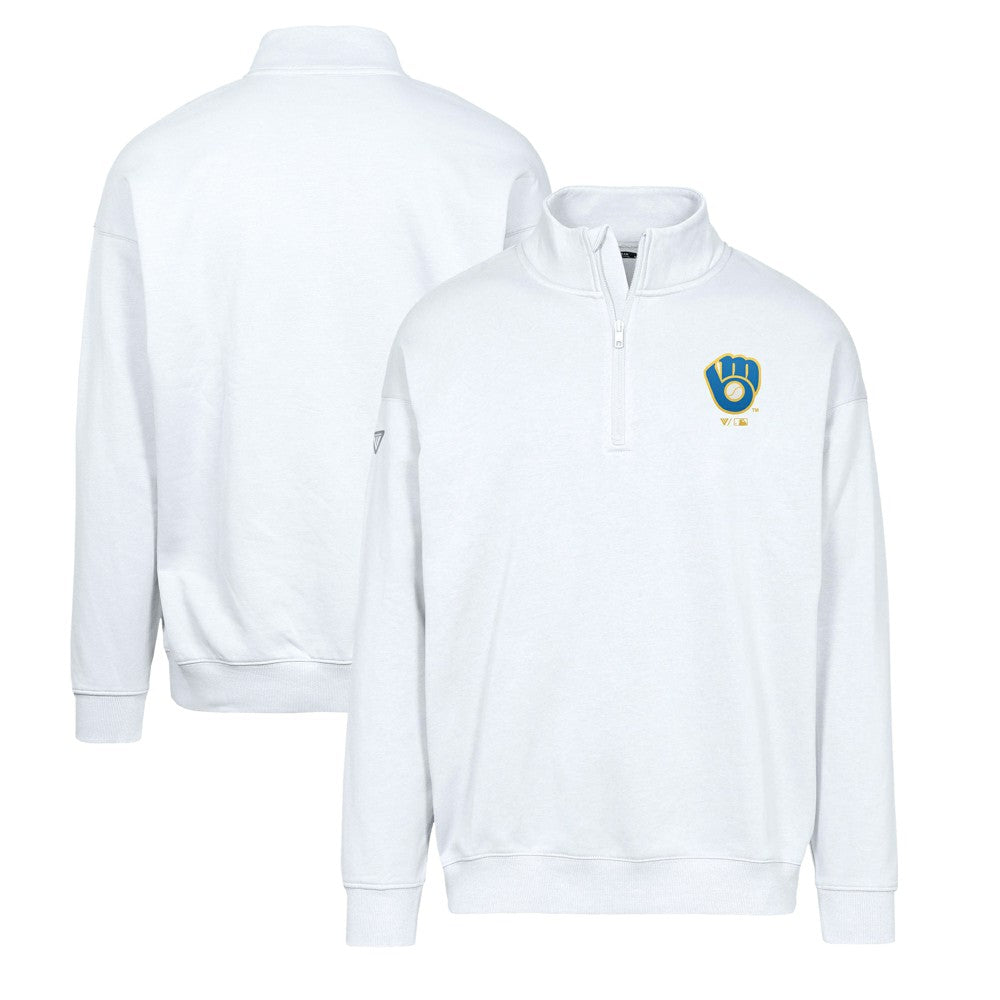 Milwaukee Brewers Levelwear Murray Core Logo Quarter-Zip Pullover Top - MLB Pullover