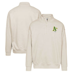 Athletics Levelwear Murray Core Logo Quarter-Zip Pullover Top - MLB Pullover