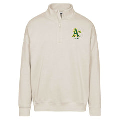 Athletics Levelwear Murray Core Logo Quarter-Zip Pullover Top - MLB Pullover