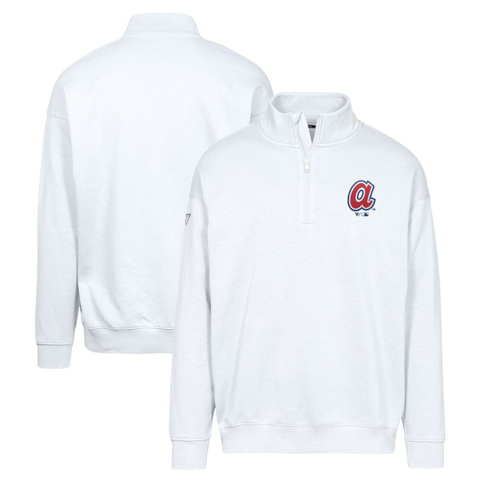 Atlanta Braves Levelwear Murray Core Logo Quarter-Zip Pullover Top - MLB Pullover