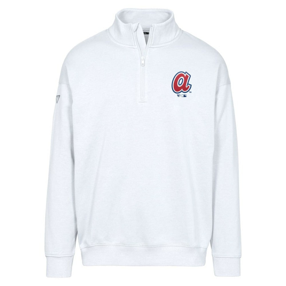 Atlanta Braves Levelwear Murray Core Logo Quarter-Zip Pullover Top - MLB Pullover