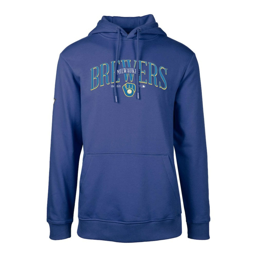 Milwaukee Brewers Levelwear Cooperstown Collection Podium Retro Spellout Pullover Hoodie - MLB Hoodies