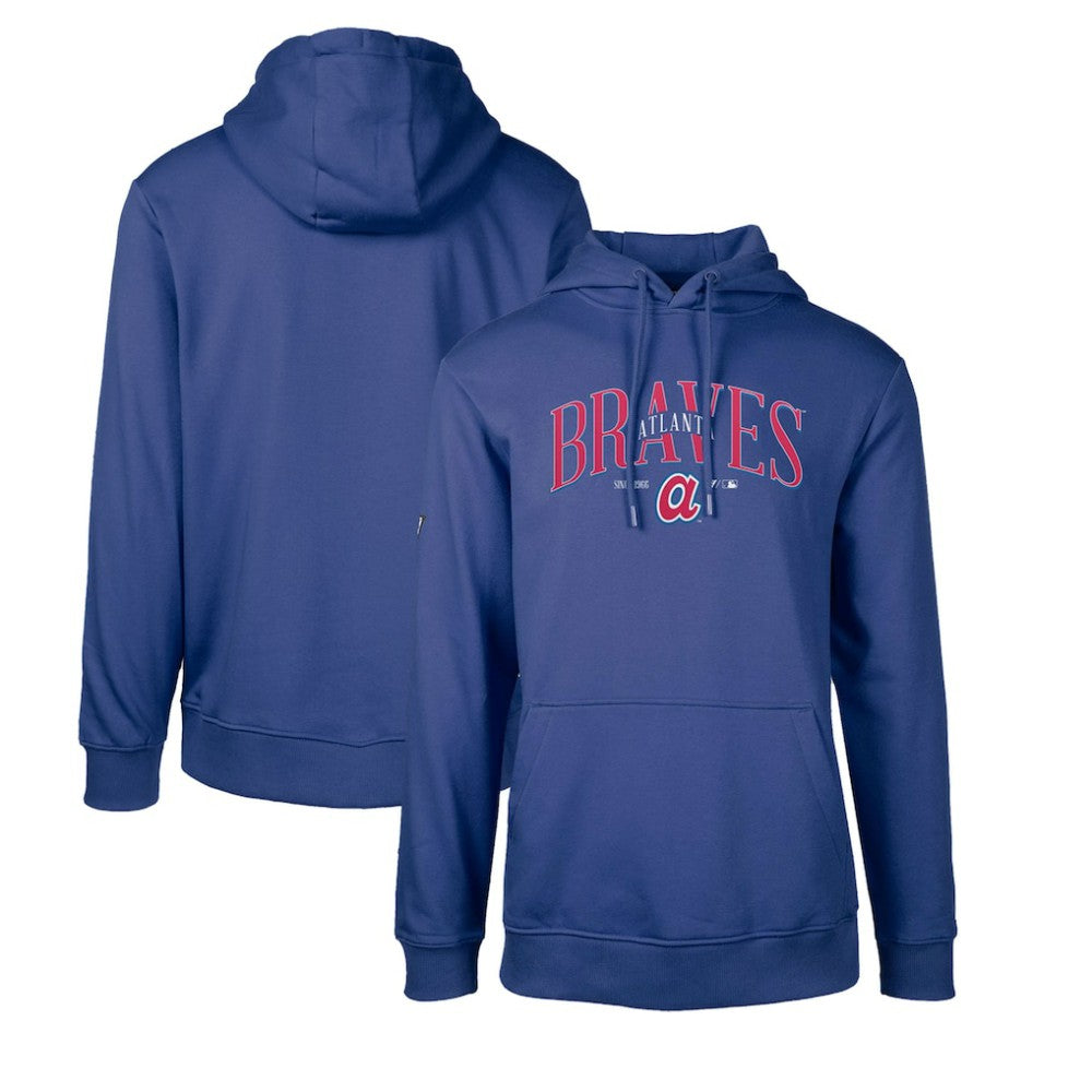 Atlanta Braves Levelwear Cooperstown Collection Podium Retro Spellout Pullover Hoodie - MLB Hoodies