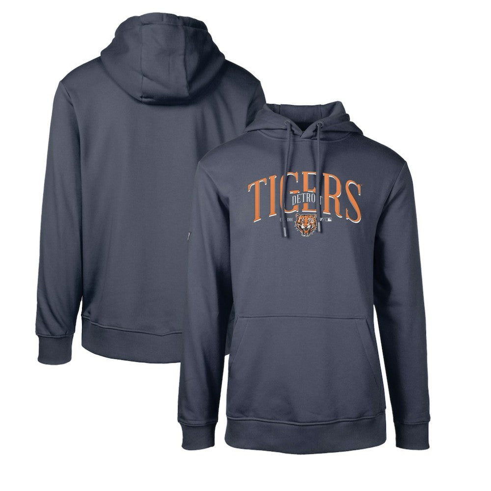 Detroit Tigers Levelwear Cooperstown Collection Podium Retro Spellout Pullover Hoodie - MLB Hoodies