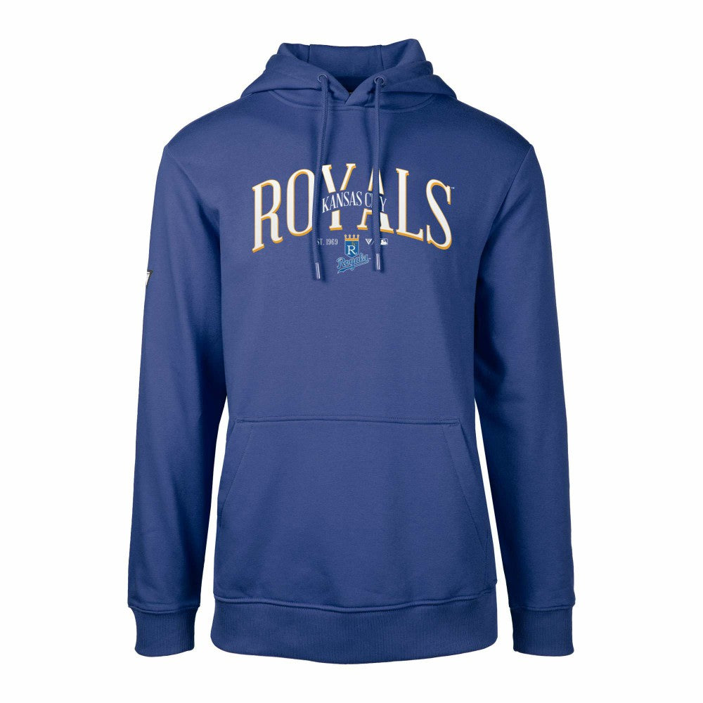 Kansas City Royals Levelwear Cooperstown Collection Podium Retro Spellout Pullover Hoodie - MLB Hoodies