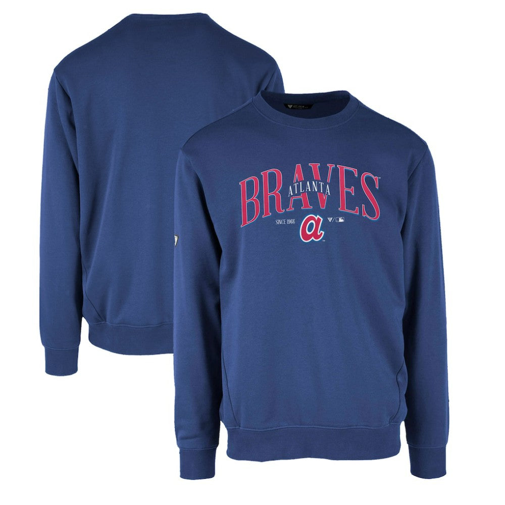Atlanta Braves Levelwear Zane Cooperstown Collection Retro Spellout Pullover Sweatshirt - MLB Pullover