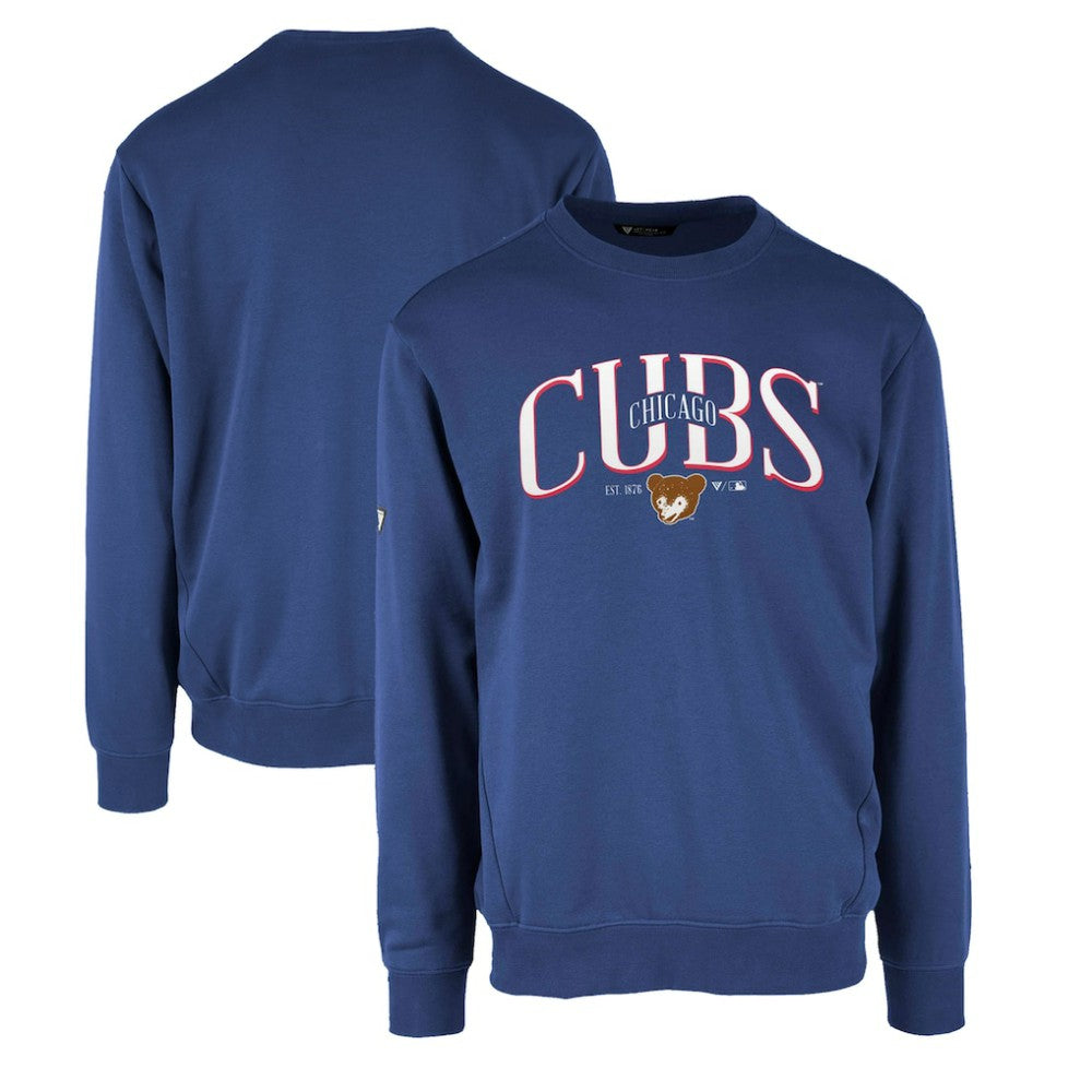 Chicago Cubs Levelwear Zane Cooperstown Collection Retro Spellout Pullover Sweatshirt - MLB Pullover