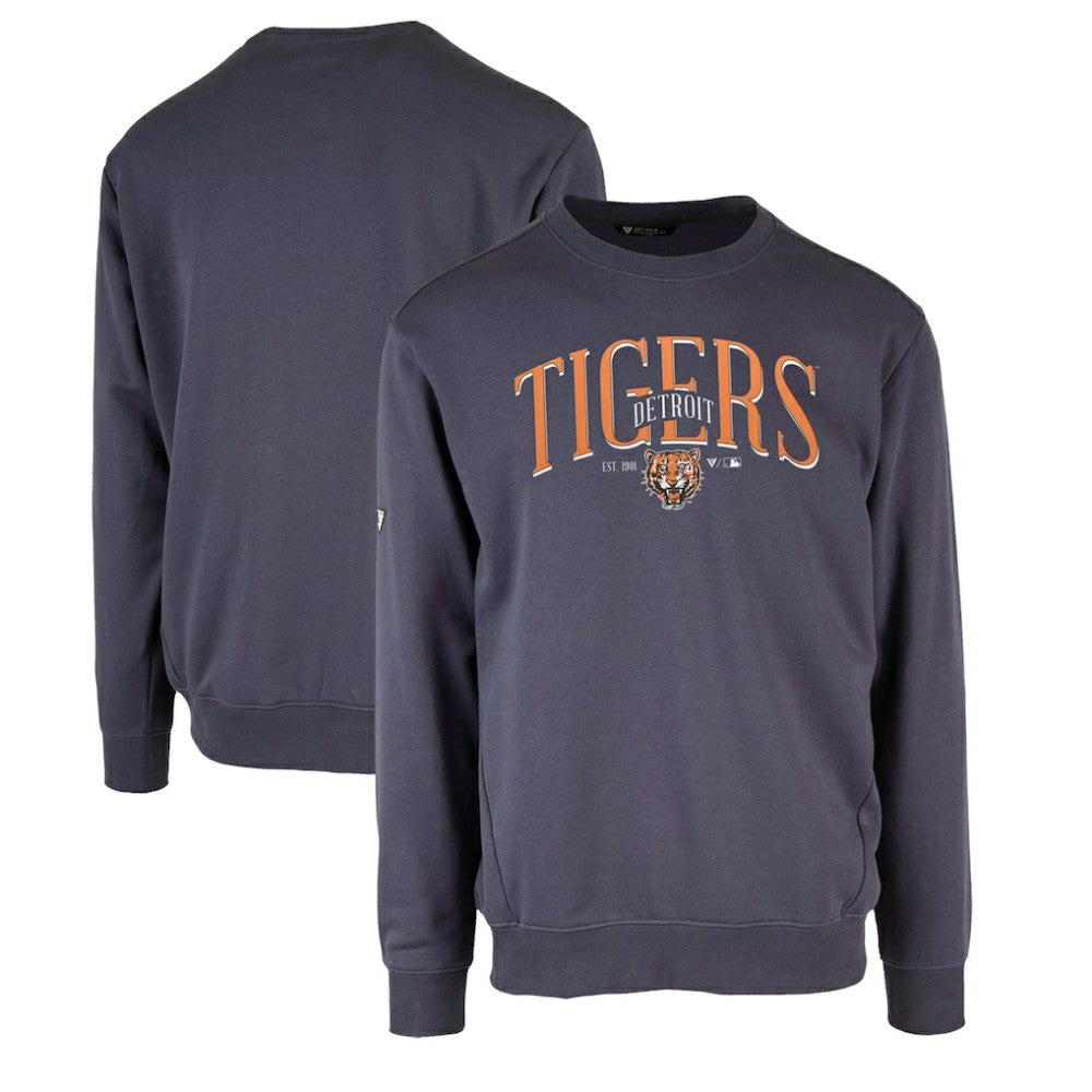 Detroit Tigers Levelwear Zane Cooperstown Collection Retro Spellout Pullover Sweatshirt - MLB Pullover