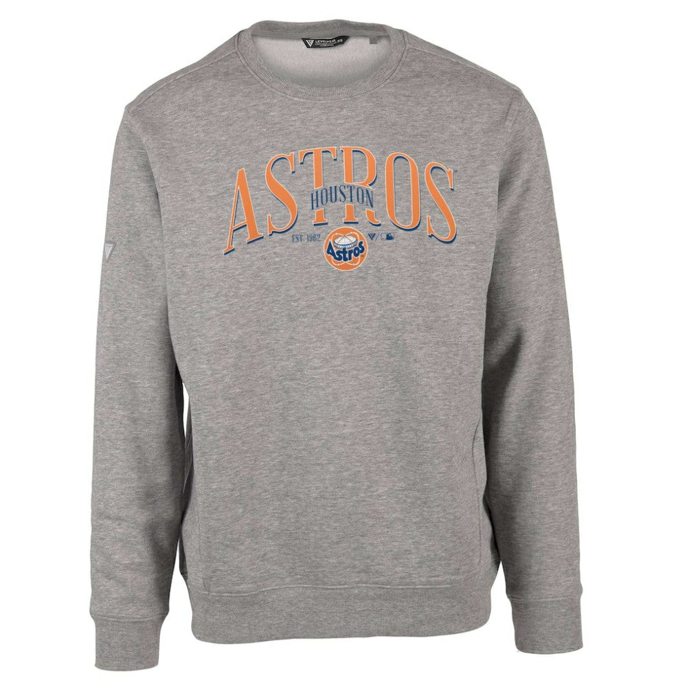 Houston Astros Levelwear Zane Cooperstown Collection Retro Spellout Pullover Sweatshirt - MLB Pullover