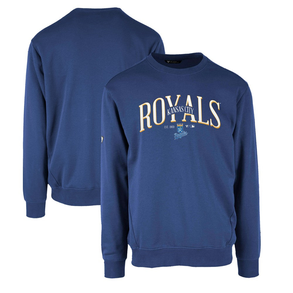 Kansas City Royals Levelwear Zane Cooperstown Collection Retro Spellout Pullover Sweatshirt - MLB Pullover