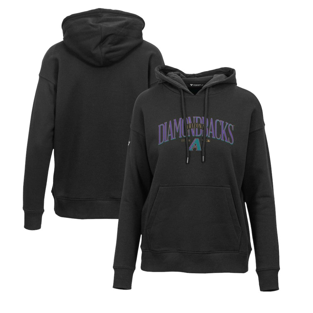 Arizona Diamondbacks Levelwear Women's Adorn Cooperstown Collection Retro Spellout Pullover Hoodie - MLB Hoodies