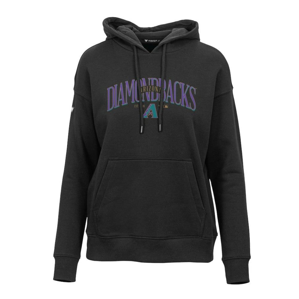 Arizona Diamondbacks Levelwear Women's Adorn Cooperstown Collection Retro Spellout Pullover Hoodie - MLB Hoodies