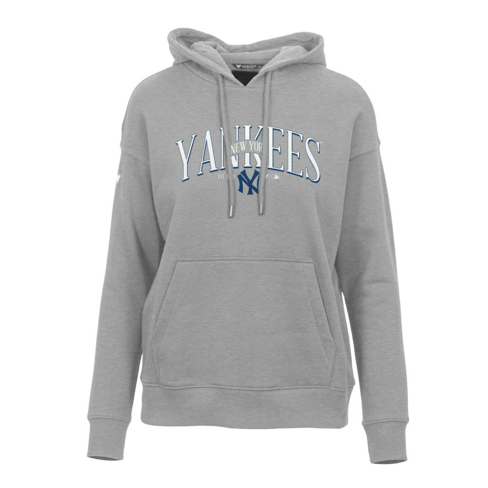 New York Yankees Levelwear Women's Adorn Cooperstown Collection Retro Spellout Pullover Hoodie - MLB Hoodies