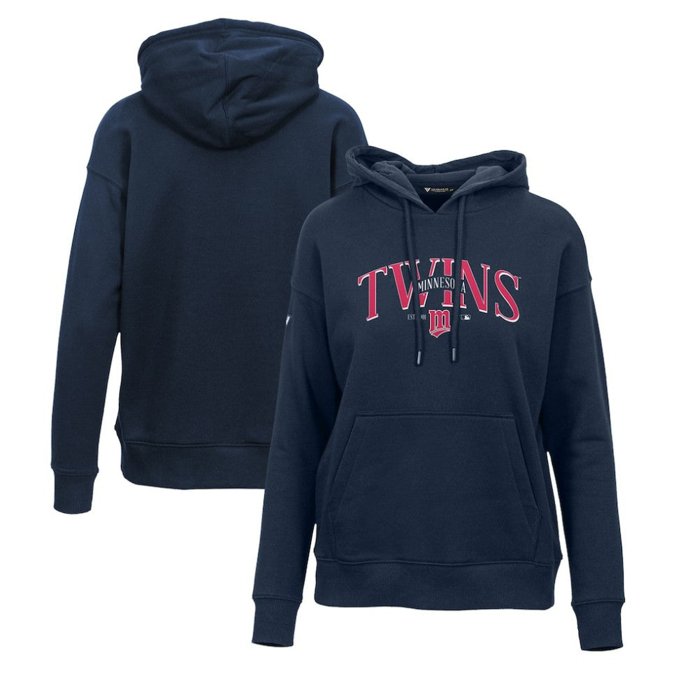 Minnesota Twins Levelwear Women's Adorn Cooperstown Collection Retro Spellout Pullover Hoodie - MLB Hoodies
