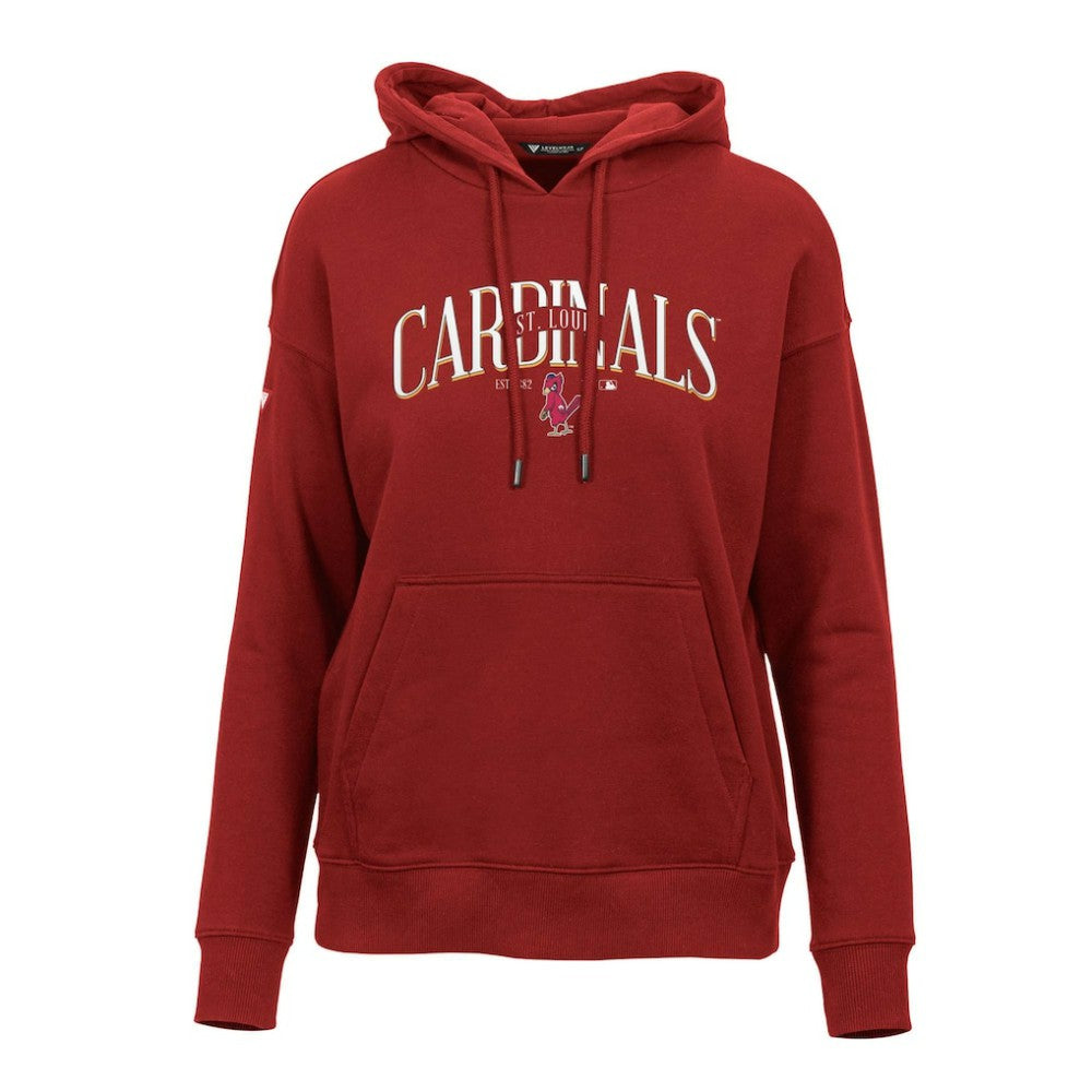 St. Louis Cardinals Levelwear Women's Adorn Cooperstown Collection Retro Spellout Pullover Hoodie - MLB Hoodies