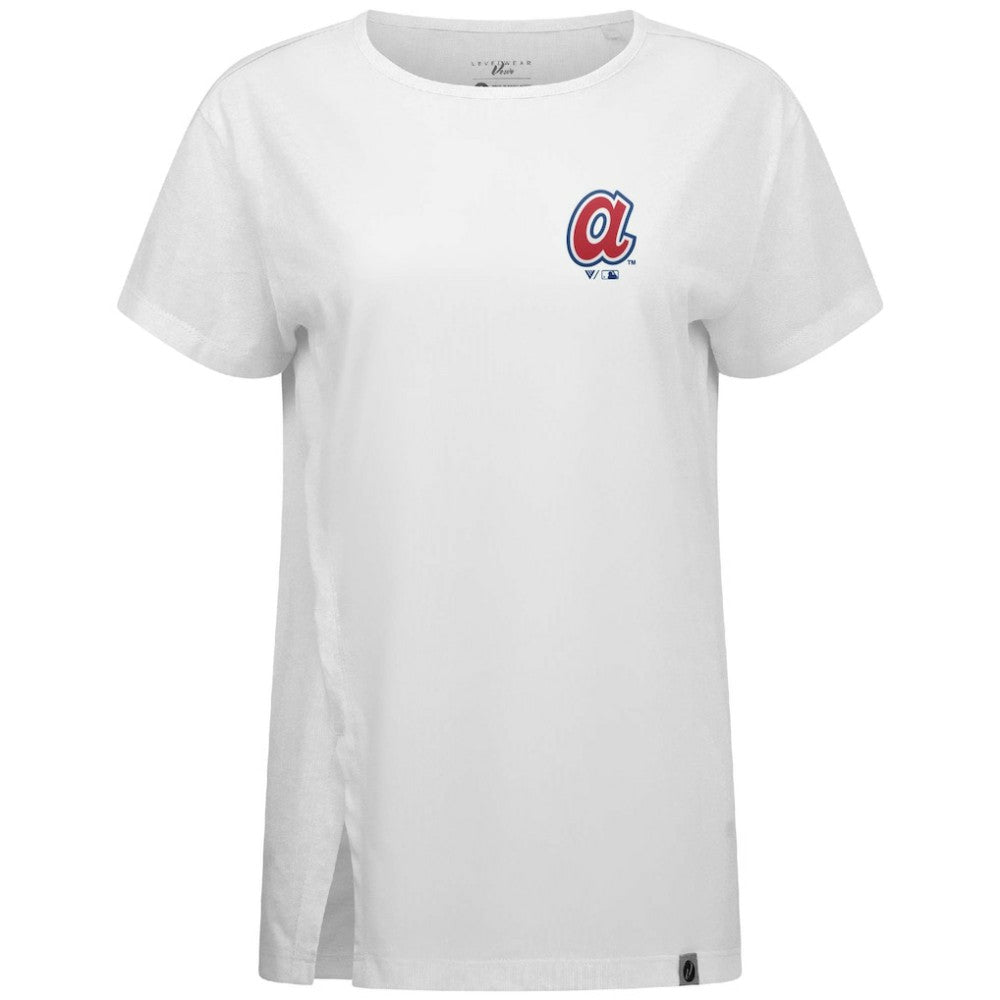Atlanta Braves Levelwear Women's Influx Cooperstown Core Logo T-Shirt - MLB T-shirts