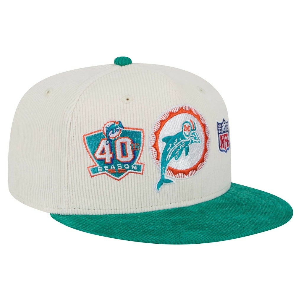 Miami Dolphins Throwback Corduroy 59FIFTY Fitted Hat | NFL Discount