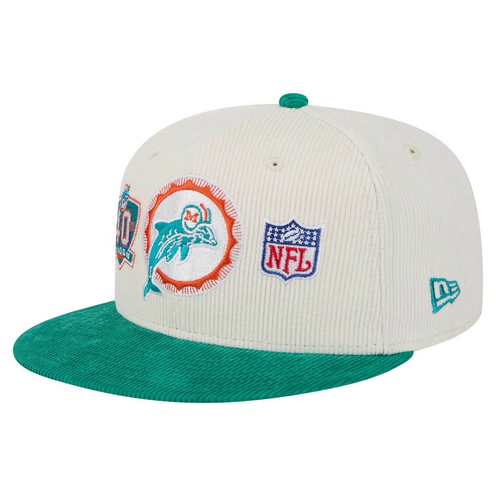 Miami Dolphins Throwback Corduroy 59FIFTY Fitted Hat | NFL Discount