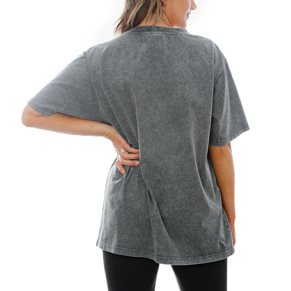 Cleveland Browns Gameday Couture Women's Titan Tackle Relaxed Fit Washed T-Shirt | NFL Hot
