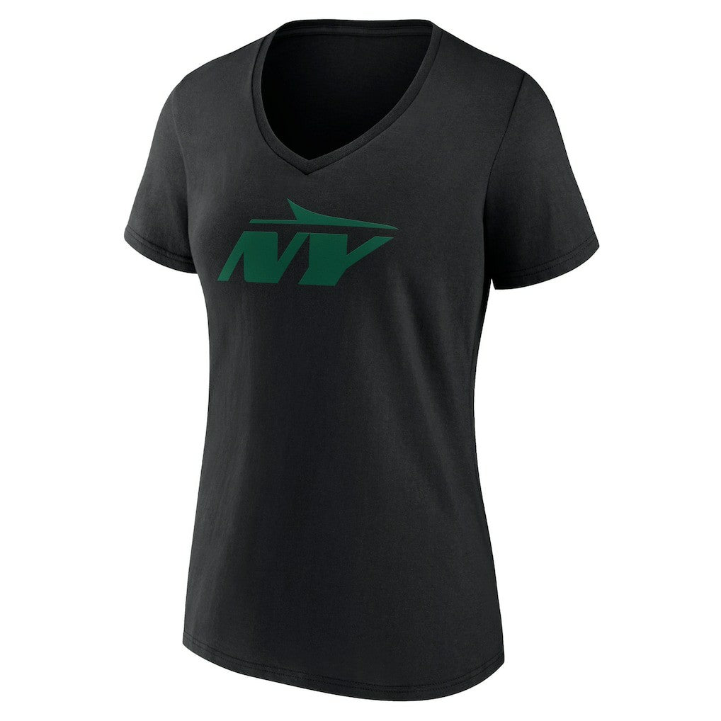New York Jets Women's Secondary Logo V-Neck T-Shirt | NFL Outlet