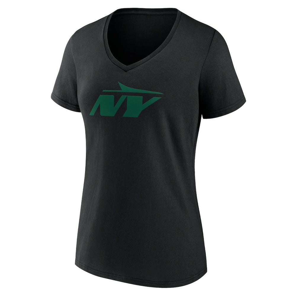 New York Jets Women's Secondary Logo V-Neck T-Shirt | NFL Outlet