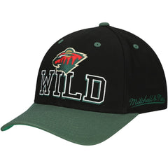 Minnesota Wild Mitchell & Ness Backside Script 2-Tone Pro Crown Adjustable Hat -  NHL Hats
