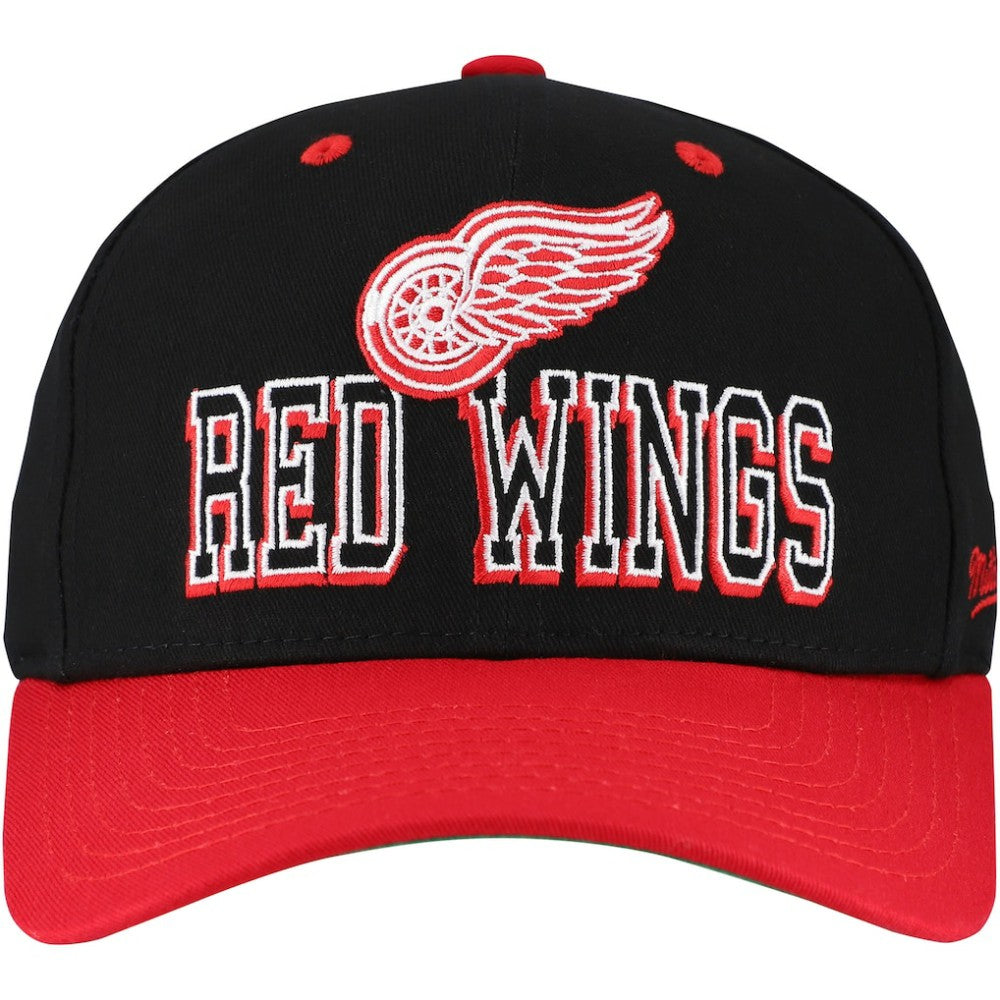 Detroit Red Wings Mitchell & Ness Backside Script Two-Tone Pro Crown Adjustable Hat -  NHL Hats