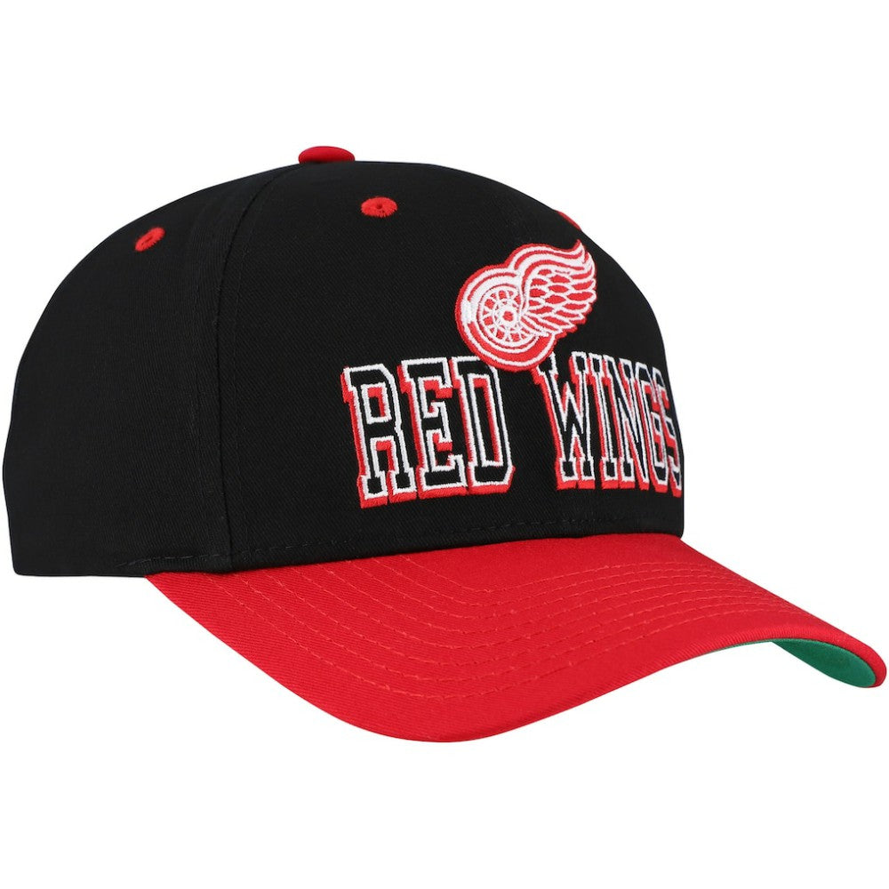 Detroit Red Wings Mitchell & Ness Backside Script Two-Tone Pro Crown Adjustable Hat -  NHL Hats