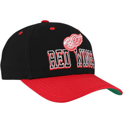 Detroit Red Wings Mitchell & Ness Backside Script Two-Tone Pro Crown Adjustable Hat -  NHL Hats