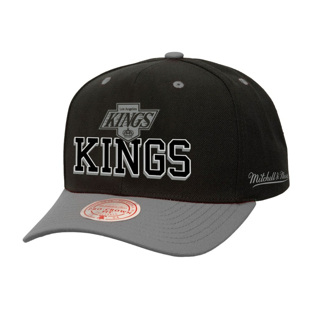 Los Angeles Kings Mitchell & Ness Backside Script Two-Tone Pro Crown Adjustable Hat -  NHL Hats