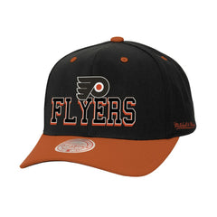 Philadelphia Flyers Mitchell & Ness Backside Script 2-Tone Pro Crown Adjustable Hat -  NHL Hats